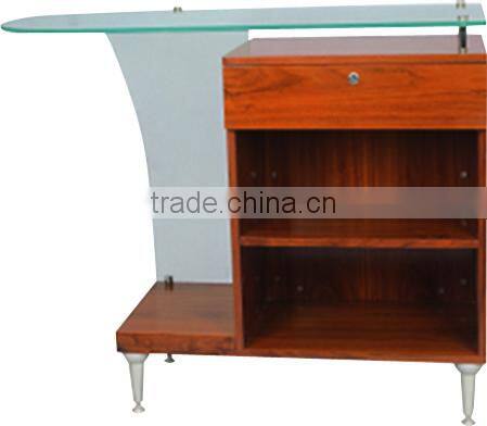 Nail salon reception desk Solid wood office table design receptionist table F-7008