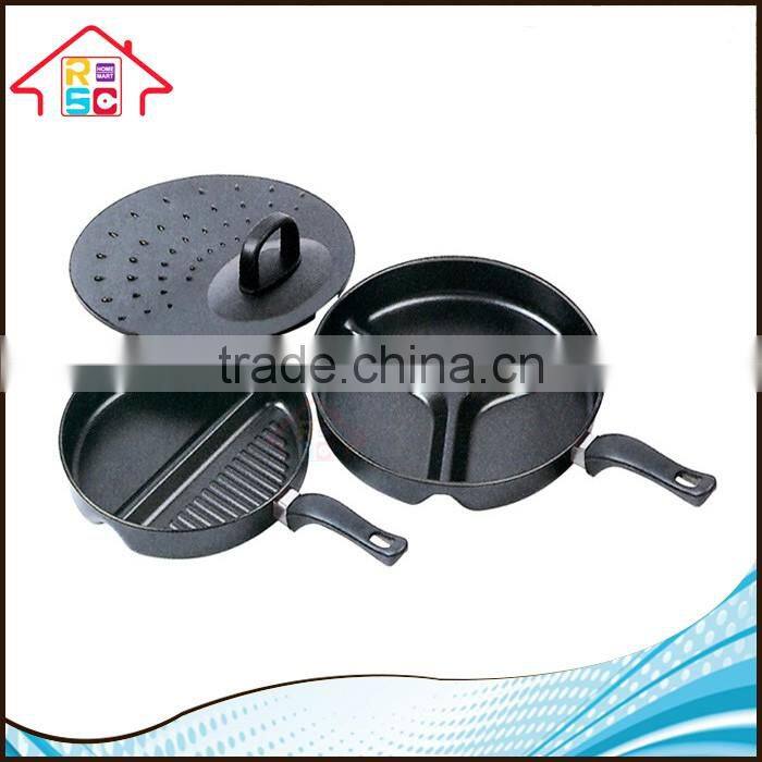 NBRSC Kitchen Cooking Tool Breakfast Bakeware Non Stick Divided Frying Pan Set