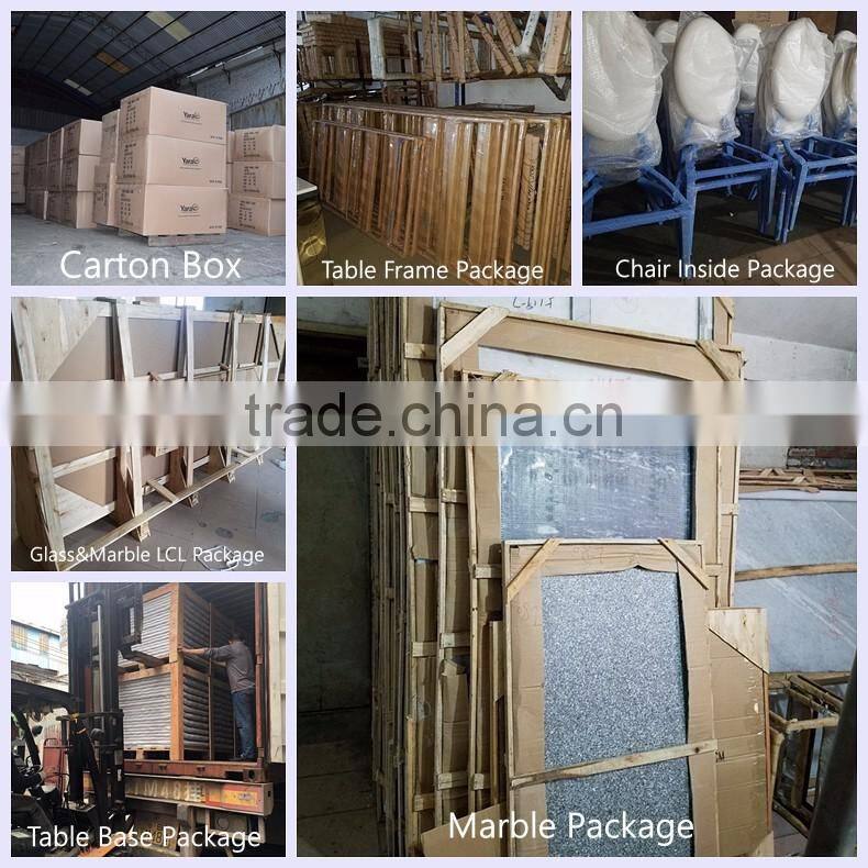 A8081 Home furniture marble dinning table and chair set