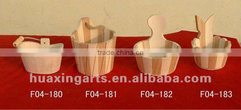 wholesale pretty wooden bucket for decoration