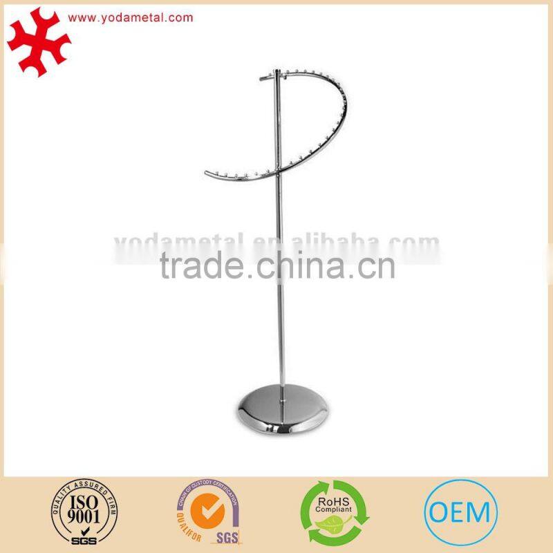 Retail store metal spiral clothing purse underwear display rack hook