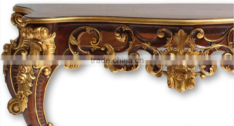 Luxury Living Room Furniture Console Table With Framed Mirror