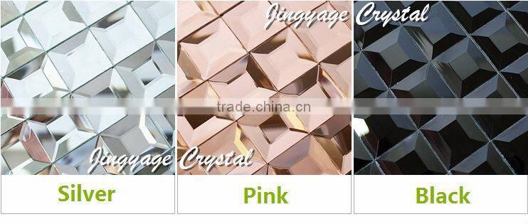 Diamond 5 surface mix color glass mosaic tile 30*30mm crystal mosaic