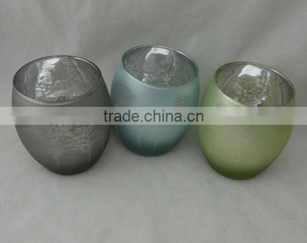 promotion christmas trees glass candle holders cheap