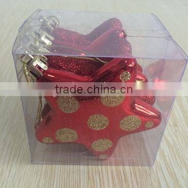 2015 New Design 4 pcs of Christmas decorations STAR/ROUND SHAPE