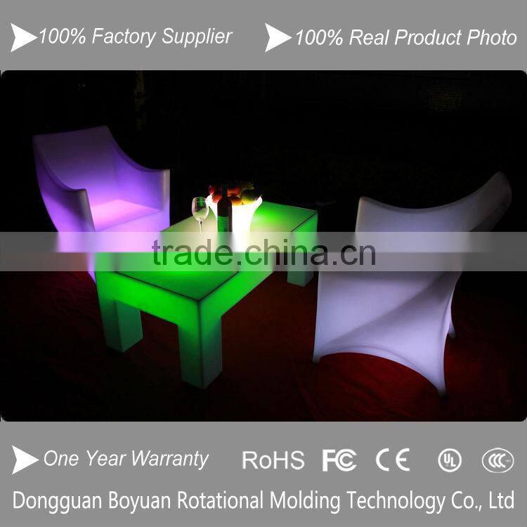 Well Molded White Plastic Case LED Illuminated Salon Furniture