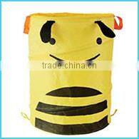 Foldable Collapsible Blue Cartoon Dirty Clothes Laundry Hamper Basket With Lid