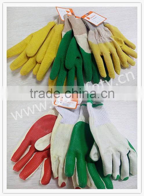 DDSAFETY 2017 Big Discount 7 Gauge Safety Cotton With Blue Latex Glove