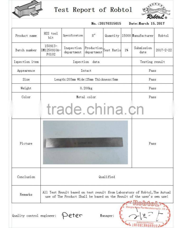 8" square HSS lathe tool bits round rectangular