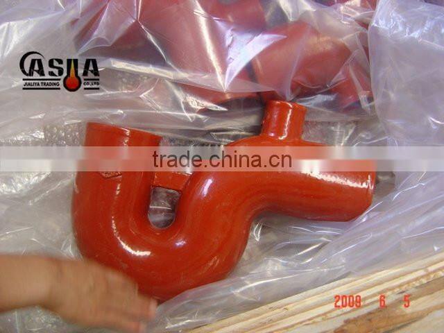 Red epoxy coated grey cast iron pipe fittings