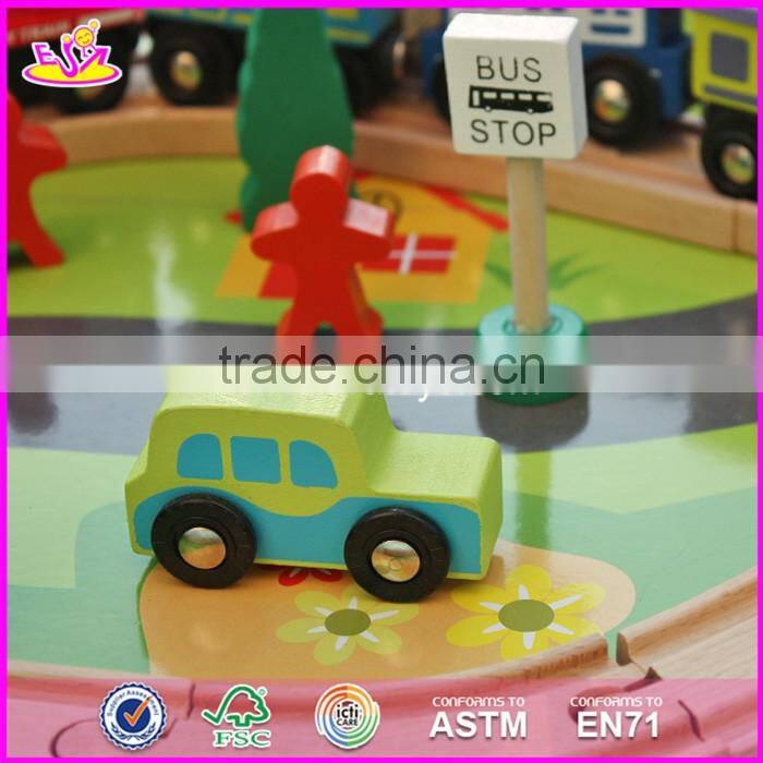 Top fashion funny activity toys wooden kids toy train W04C071-S