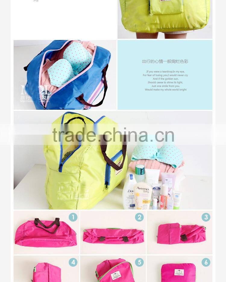 2015 Fashion simple style foldable travel bag