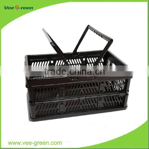 Cheap Plastic Folding Grocery Hand Basket for Shopping