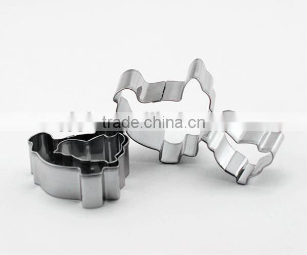 100% food grade stainless steel cookie cutter wholesale cock hen shape biscuit mold animal cookie cutter set