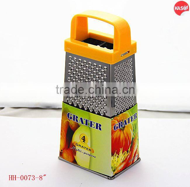 8 inch 4 side grater Plastic Handle Stainless Steel Grater HH0073