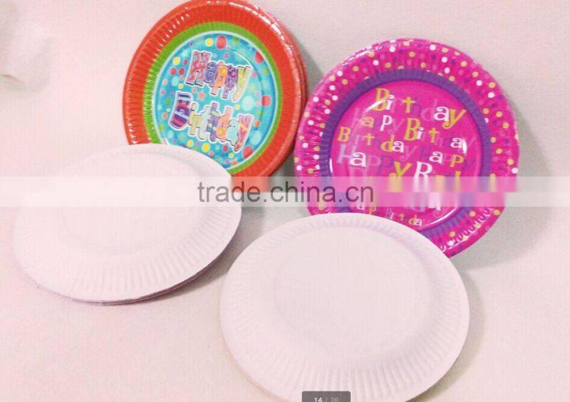 Disposable tray barbecue ball paper plate cartoon party