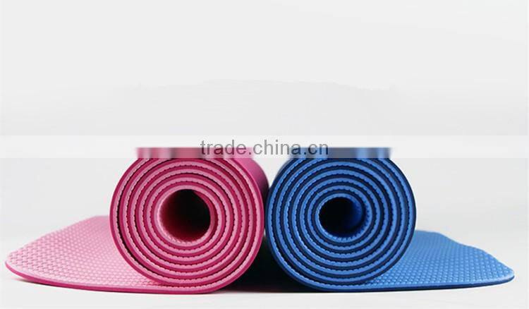 Wholesale ECO double color double layer anti-slip TPE Yoga Mat For Fitness