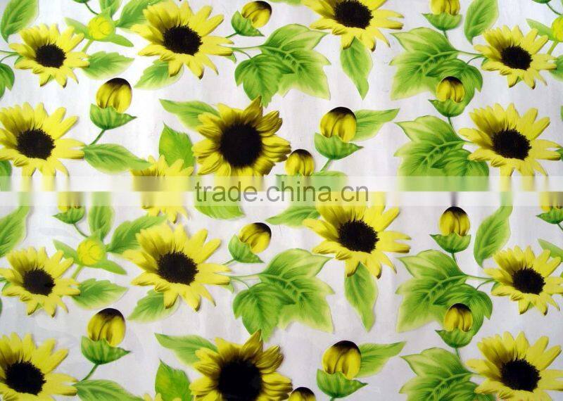 PVC clear table cloth wholesales printed dining table cover plastic printed