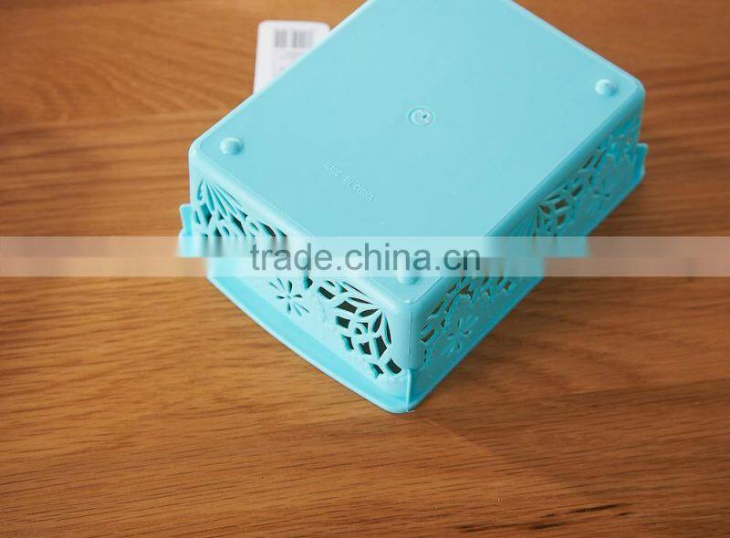 hollow-out plastic pp fruit basket sundries container