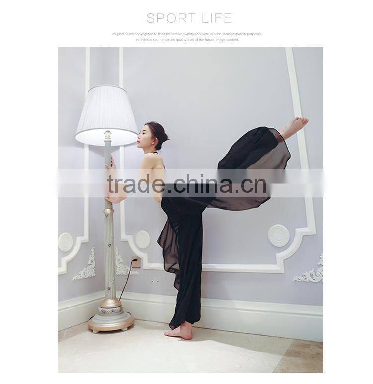 Comfy chiffon gothic harem pants for yoga