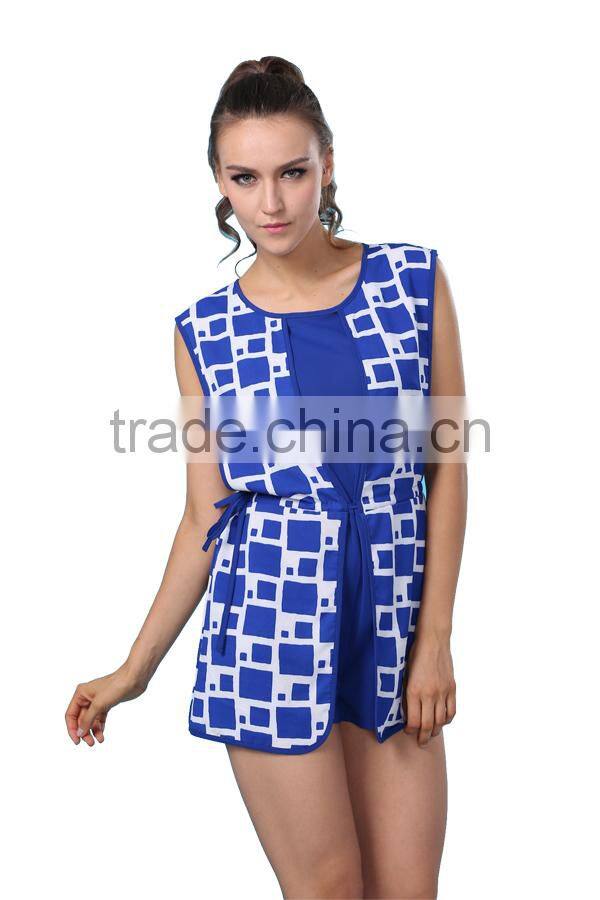 2015 New Style Strap Waist Women Hot Short Playsuits