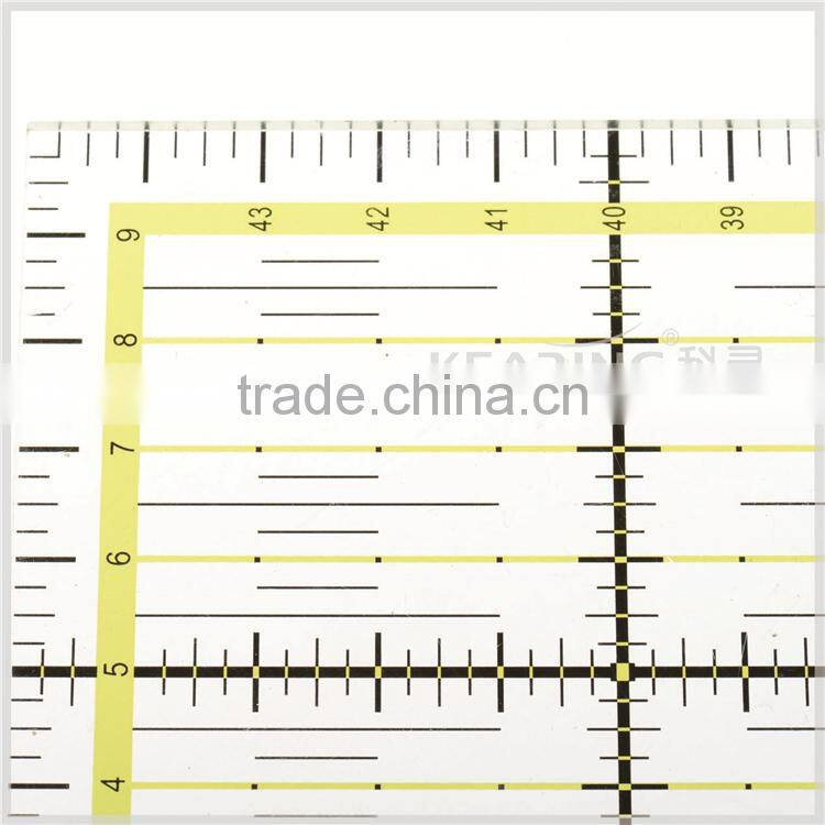 Kearing pro arcylic Double-Colored Grid Lines 45cm*10cm Rectangular patchwork ruler with scale range for sewing cutting#KPR4510