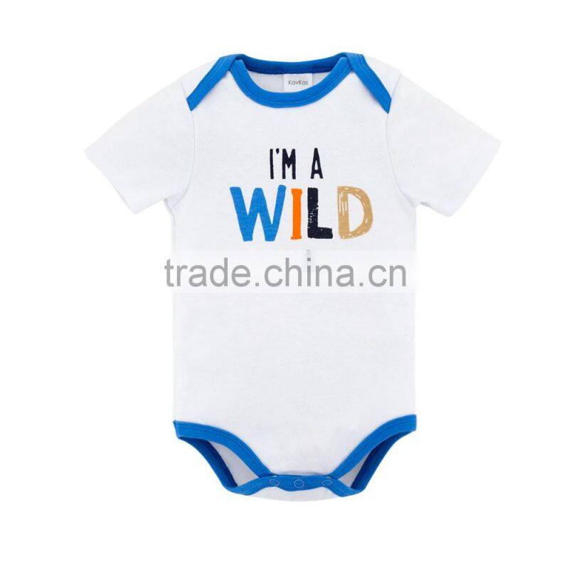 2017 Fashion Baby Clothes Short Sleeve 100% Cotton Baby Rompers Summer