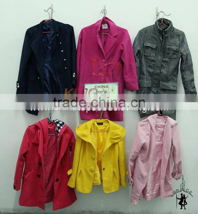second hand fashion clothing manufacturers lady winter used coats long