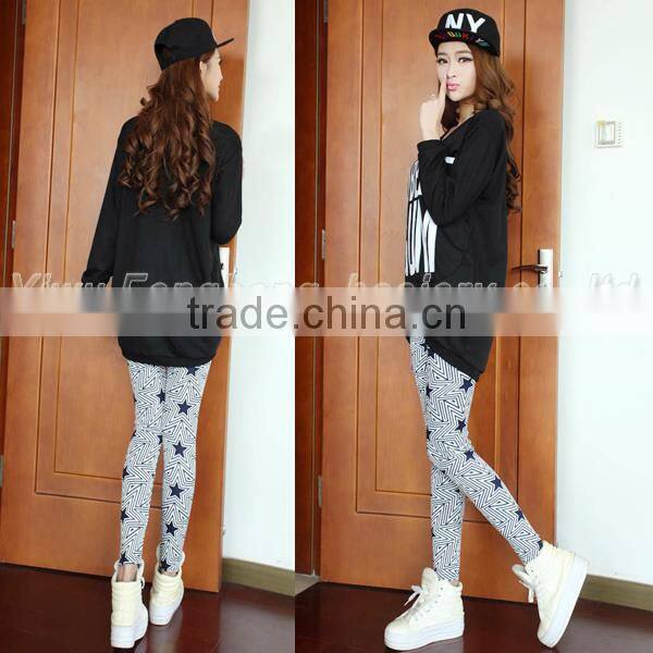 The fashion and personality stars printing leggings