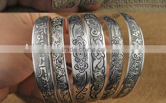 Custom your own logo wide bangle engraved logo cuff bangle for friendship gifts