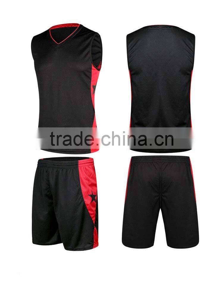 Men new pop plain basketball jersey set