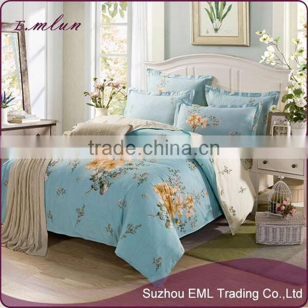 2016 new style design pure cotton bedclothes and half reactive printed twill cotton bedding four sets EML-12-W1003