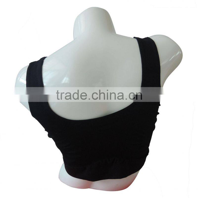 Hot sale fitness bra top ladies lingerie sexy seamless women's nylon tube bra
