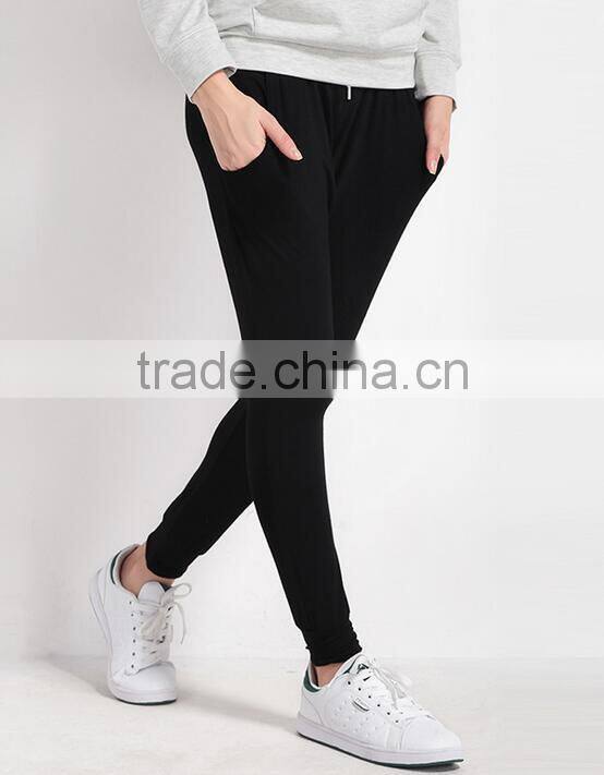 EY0575P 2016 Spring Europe America Fashion Simple Ninth Pants Women Harem Pants