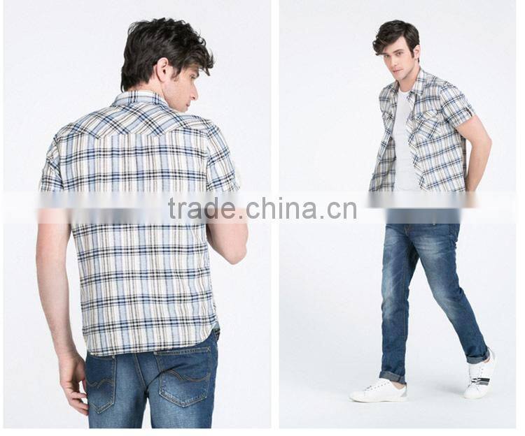 2015 new model 100 % cotton men's shirt with long sleves and high quality from Chinese factory