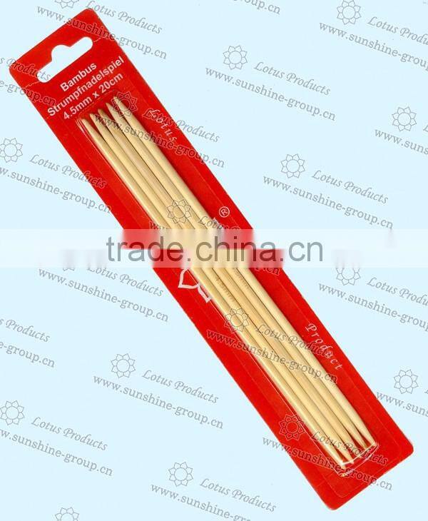 Bamboo Sock Knitting Needle Double Point Knitting Needle With Blister Card