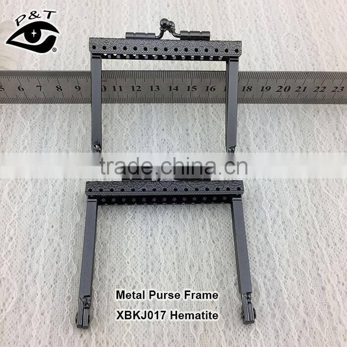 Fashionable metal clutch purse frame for evening handbags