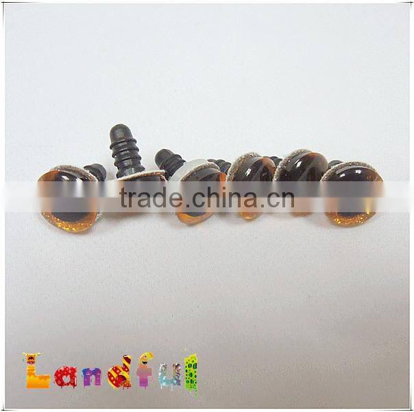 Orange Stuffed Craft Toy 3D Glitter Eyes Plush Animal Eyes