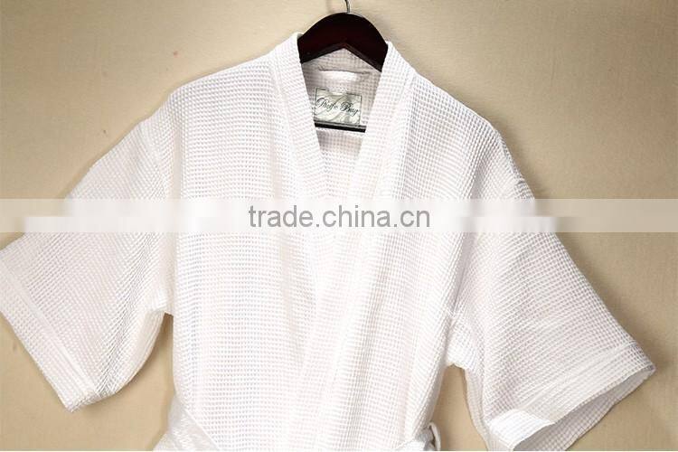 Super Thin Sleepwear Waffle Cotton Bathrobe