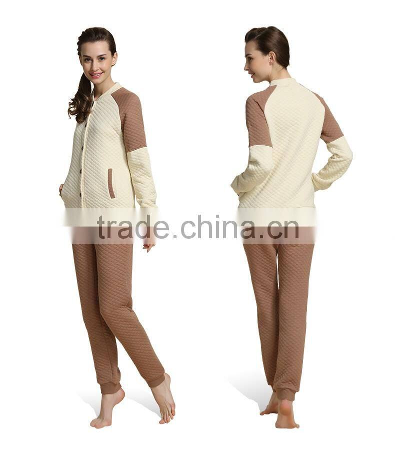 Factory outlets price Qianxiu winter warm ladies cotton pyjamas