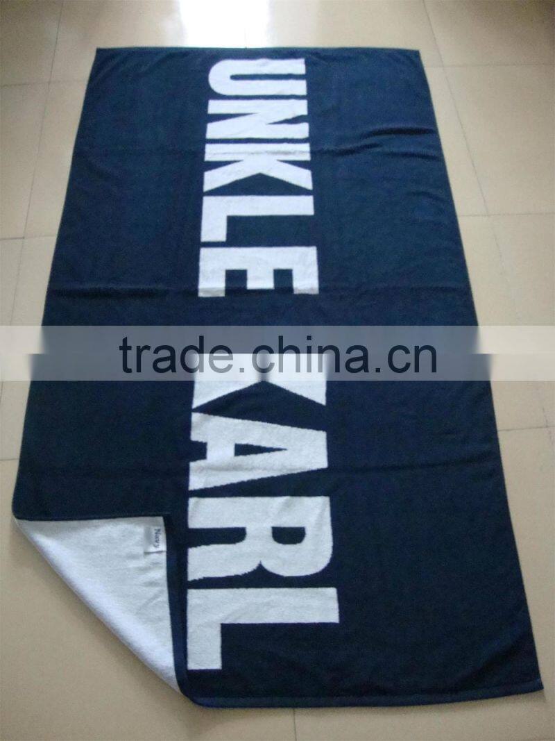 Larger size and thicker weight, 2 color jacquard terry beach towel