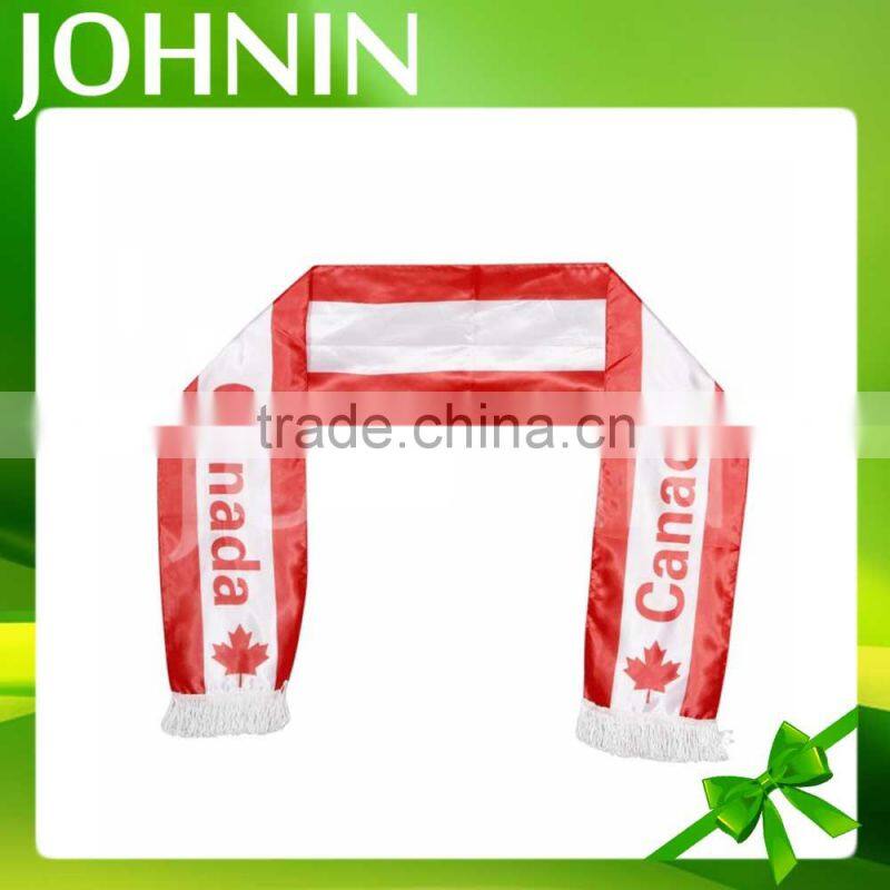 OEM size printing your logo polyester football fan scarf