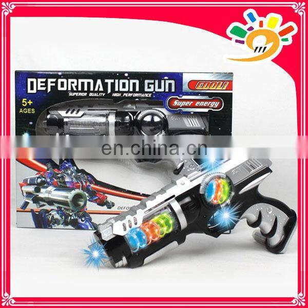 New design B/O plastic space toys gun with music and light