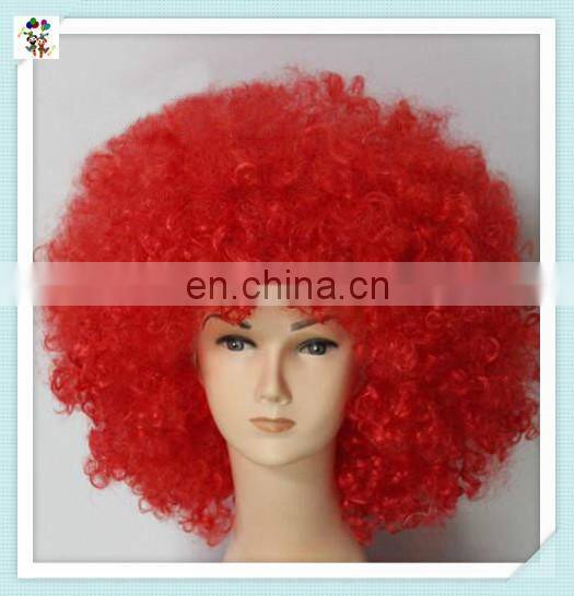 Cheap Colors Synthetic Party Sports Fan Big Curly Afro Wigs HPC-0014