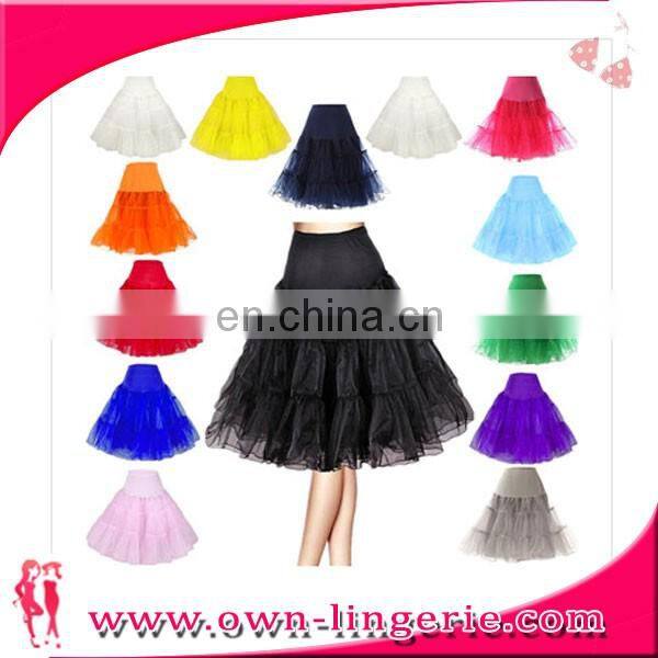 PETTICOAT SKIRT CAN CAN BLACK POODLE TULLE 40'S 50'S ORGANZA ROCKABILLY
