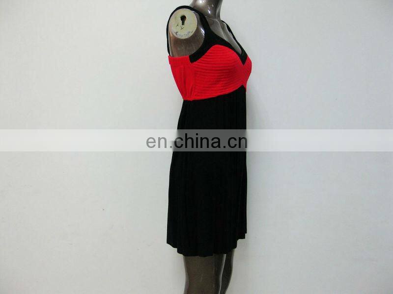 High quality strap design empire waist ladies knitted uk dress