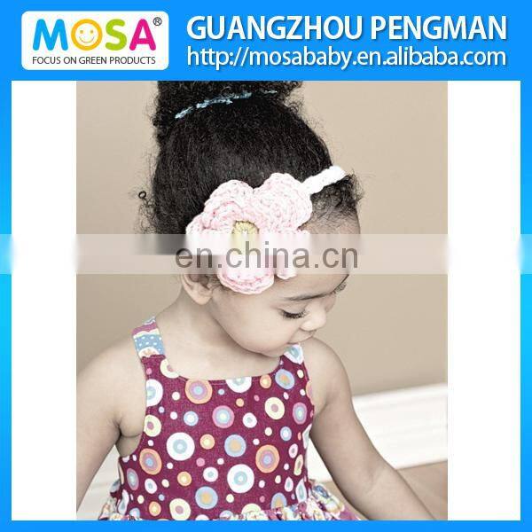 2014 New Crochet Kid Girl Purple Flower Headband, Newborn Hair Band Photo Props