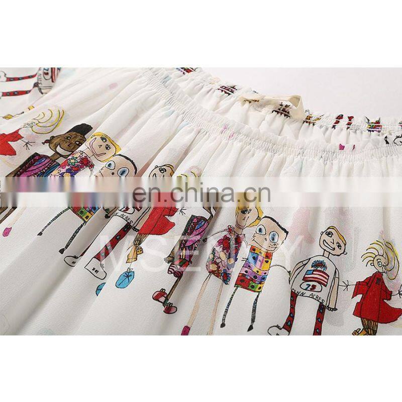 Floral Digital Printed Silk crepe de chine Dress