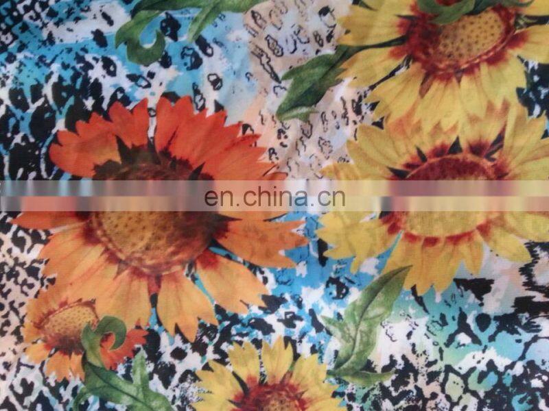 New Style Print Polyester Fabric Chiffon Free Sample For Woman Garment