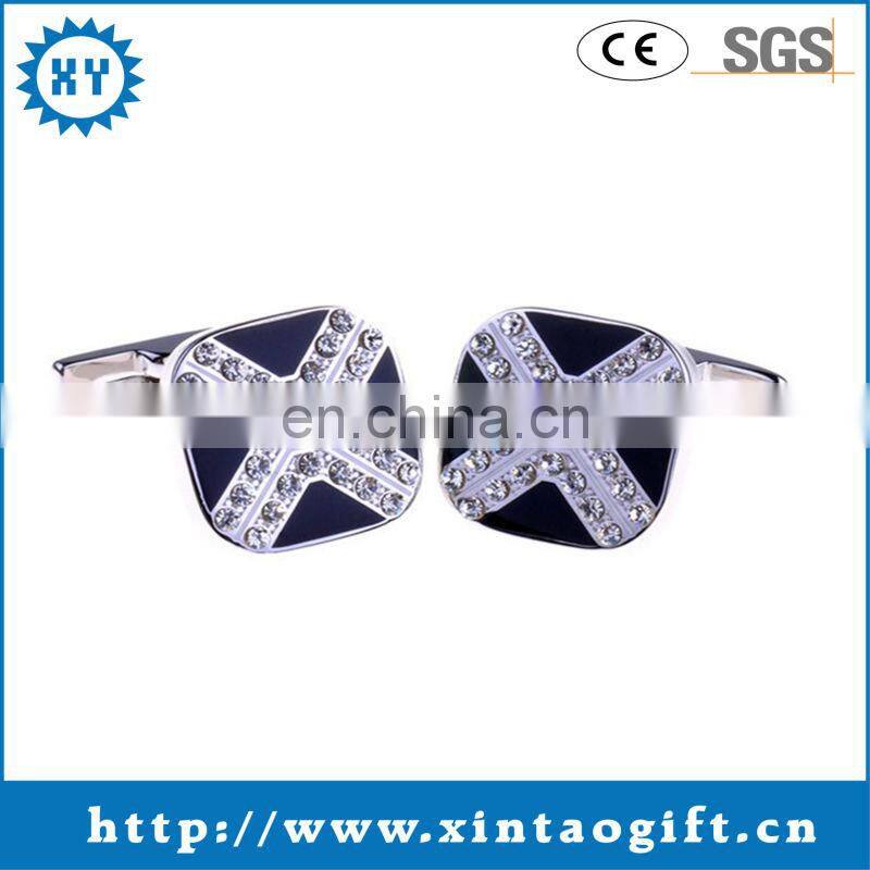 Promotional 2017 cheap custom cufflinks long sleeve shirt